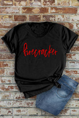 Firecracker, 4th of July, Unisex Round Neck T-Shirt