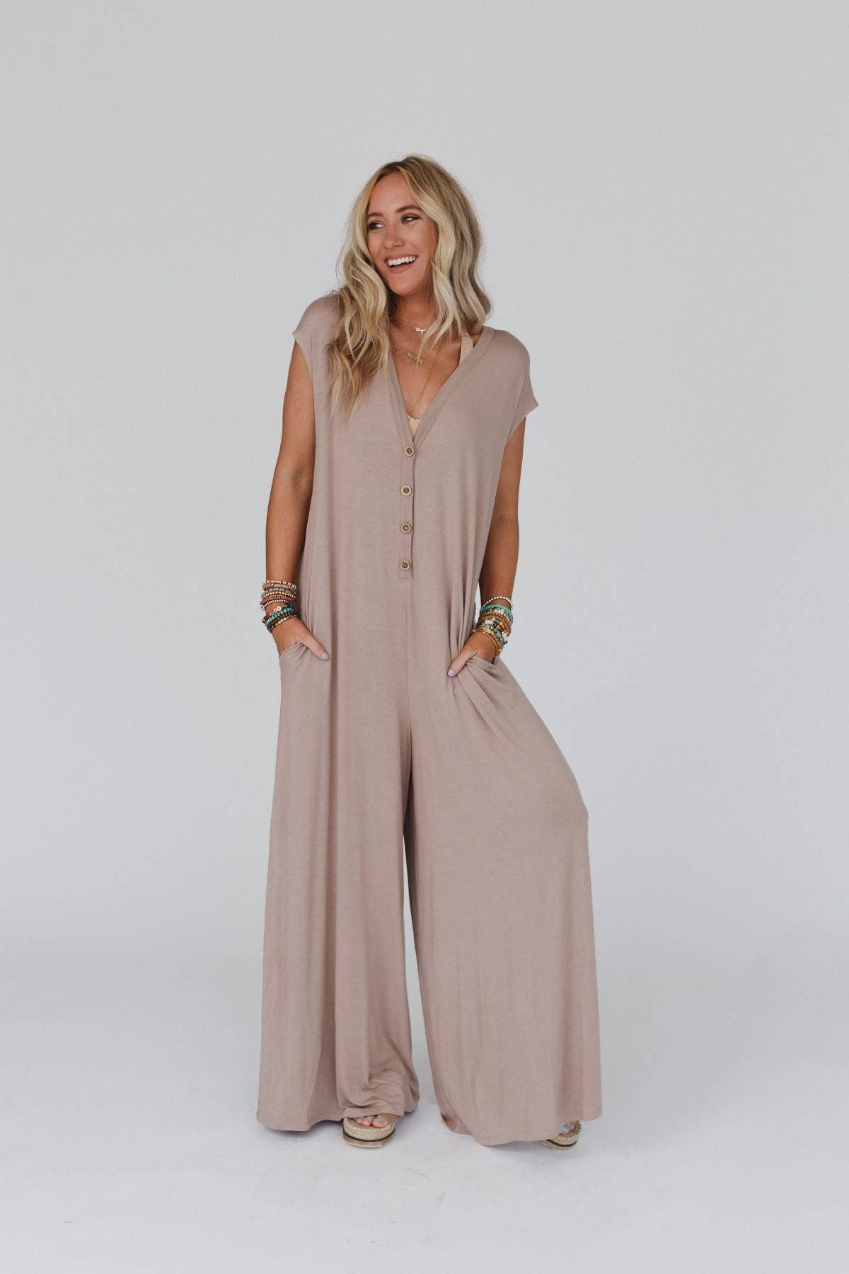 Daphne Jumpsuit - Mocha