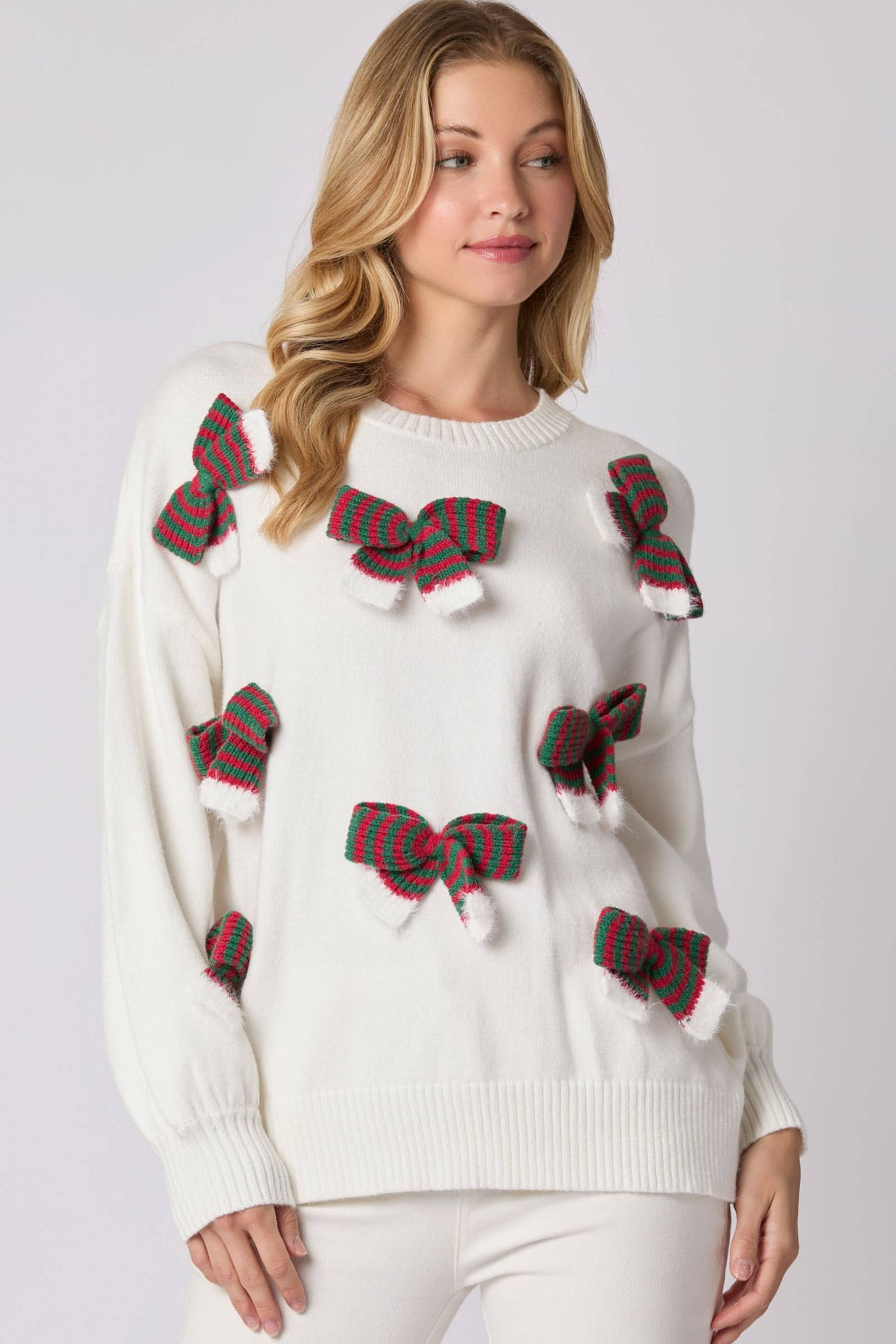 Christmas Color Long Sleeve Sweater