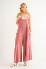 Solid Jumpsuit With Pockets / BJ6854