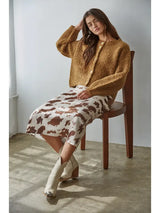 L9123 Western Chic Satin Skirt Woven