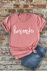 Firecracker, 4th of July, Unisex Round Neck T-Shirt
