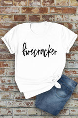 Firecracker, 4th of July, Unisex Round Neck T-Shirt