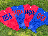 USA Sequin Embroidered T-shirt
