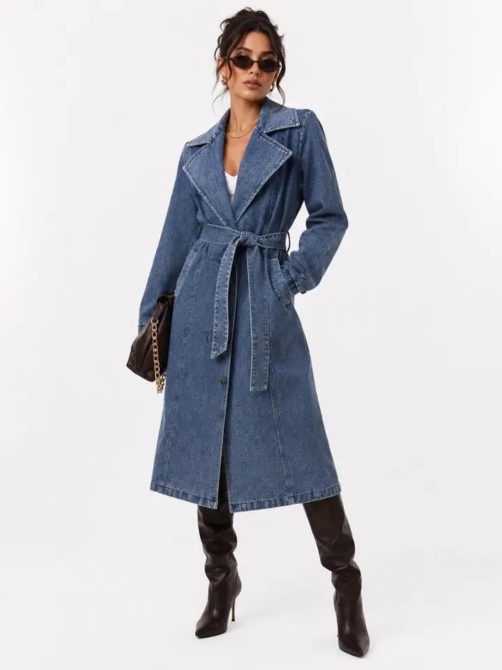CLADC0031 Washed Blue-Cream Coat