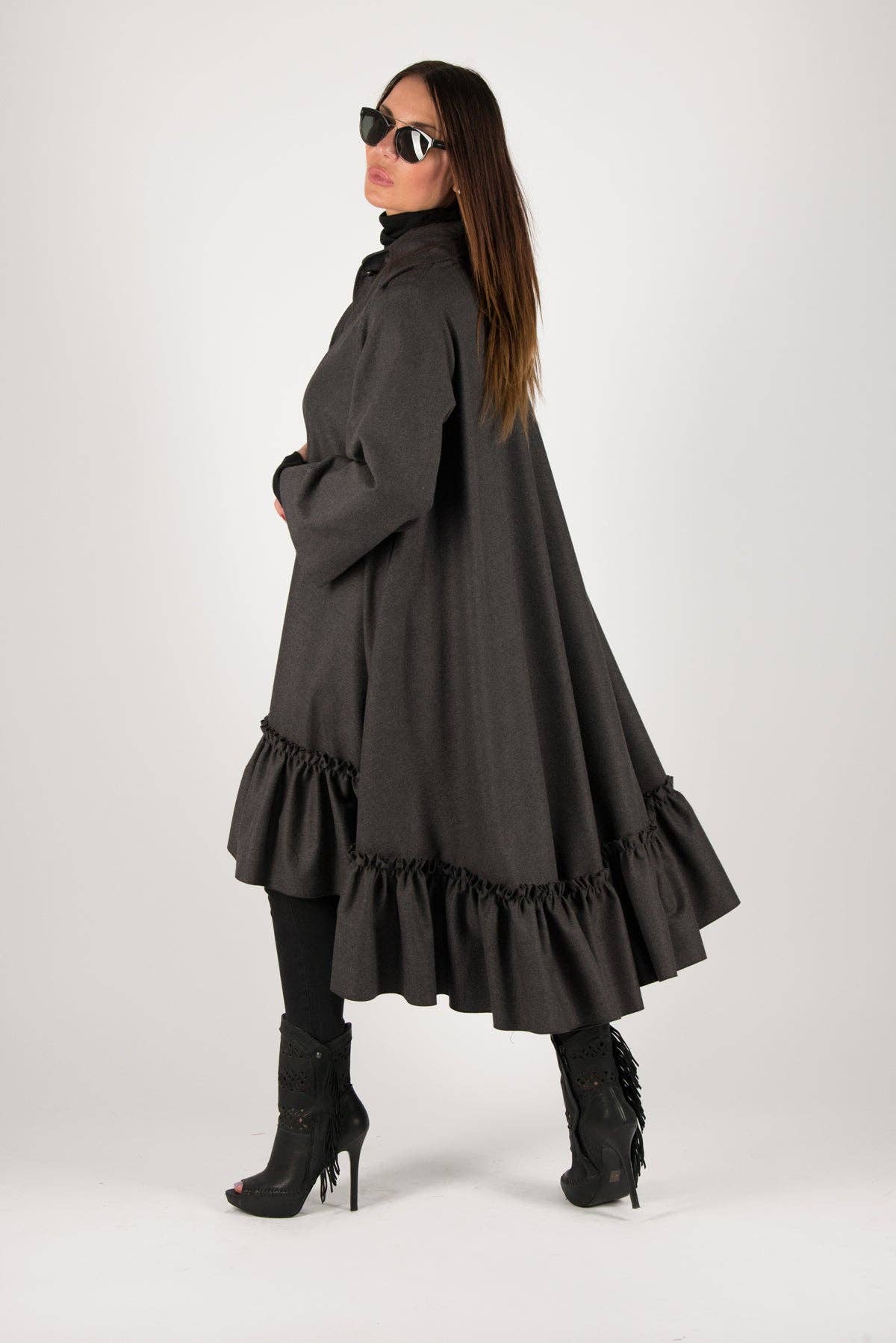 Winter Cashmere Shirt Dress TATIANA