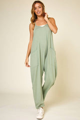 Cotton Harem Jumpsuit with Pockets / BL60000