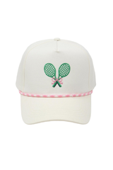 Embroidered Tennis Racquet Cap