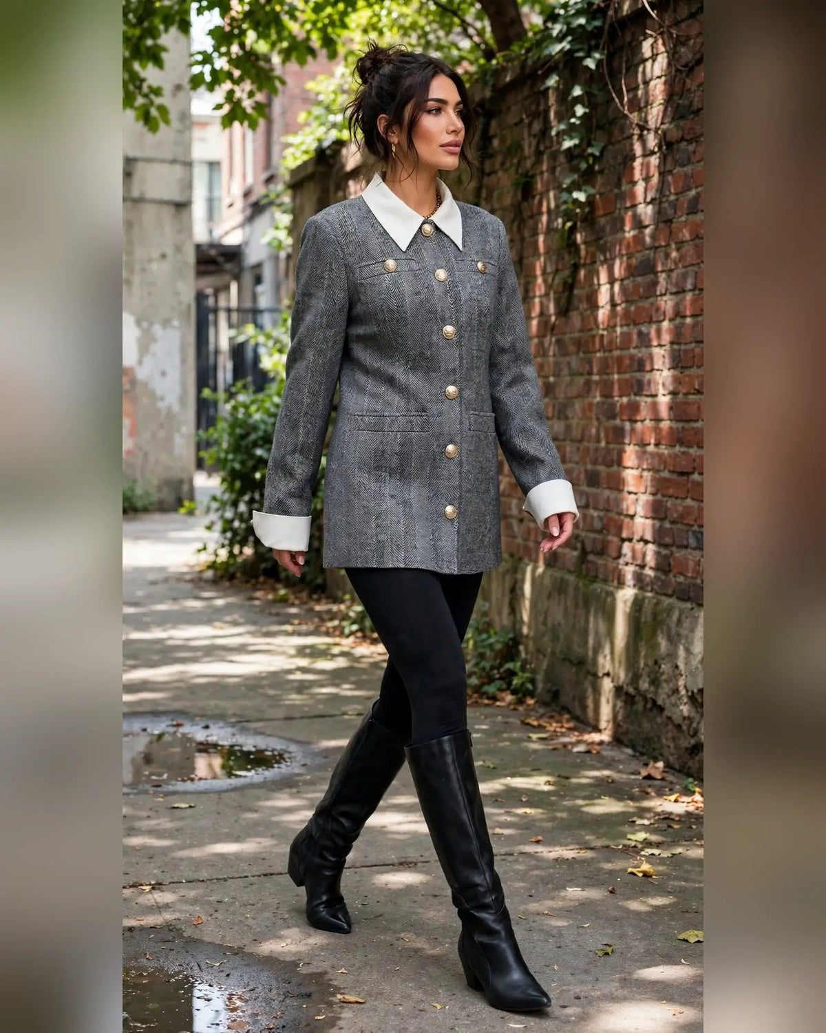 CLAWJ0047: Cambridge Scholar Herringbone Coat