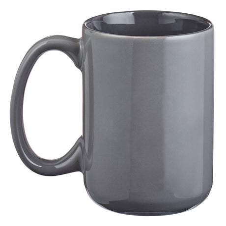 Be Strong Lion Gray Coffee Mug - Joshua 1:9