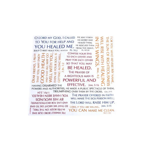 Prayer Cloth Healing Verses Pk6