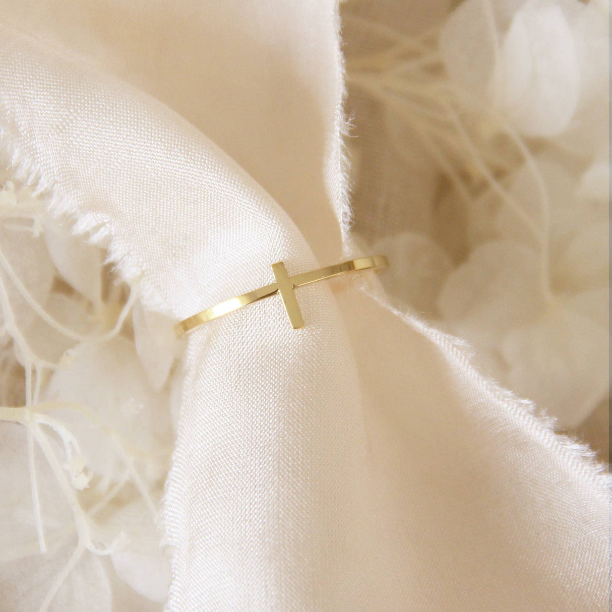 Dainty Cross Ring