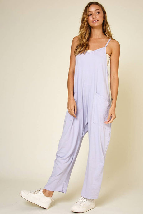 Cotton Harem Jumpsuit with Pockets / BL60000