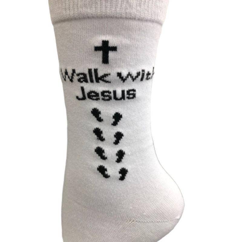 Comb Cotton Crew Christian Cross Inspirational Socks