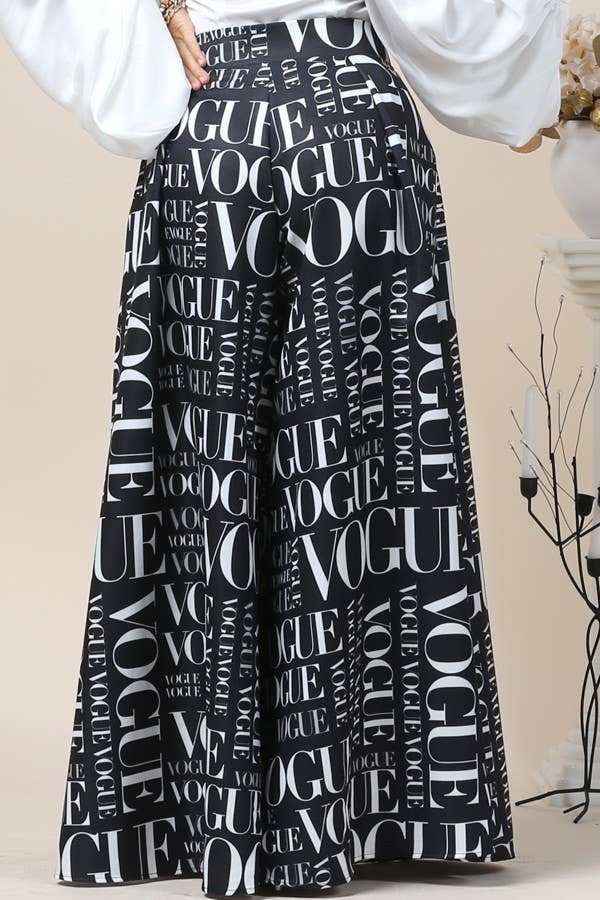 P919-2467-Vogue Bk print palazzo pants