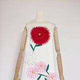 DR516Y Colorful 3D Floral Swing Suspender Long Summer Dress