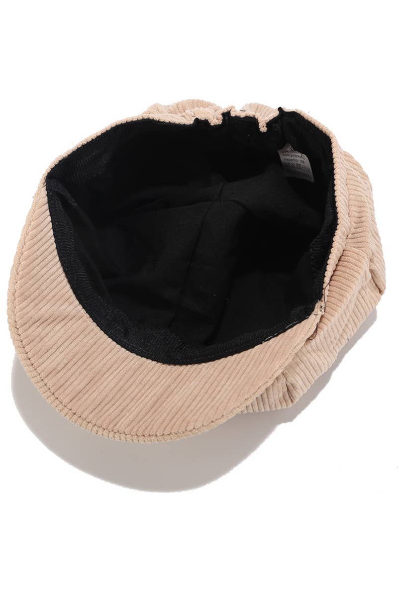 CORDUROY CASUAL NEWSBOY CAP_CWAH0384