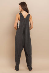 Terry Knotted Back and Strap Detail Jumpsuit / BC60915NSA