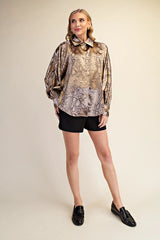 T9529 Animal Print Blouse
