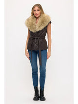 CLALP0157 Sovereign Faux Leather Quilted Vest
