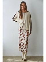 L9123 Western Chic Satin Skirt Woven