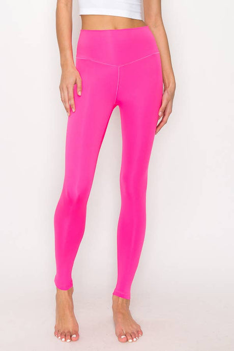 SOLID COLOR HIGH WAIST LEGGINGS