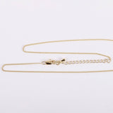 Necklace Cross Stone Gold Over SS 16-18" Gold Plated Brass C