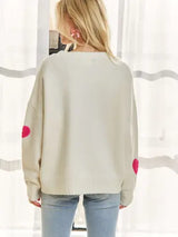 CESW3763 Puff Heart Sweater