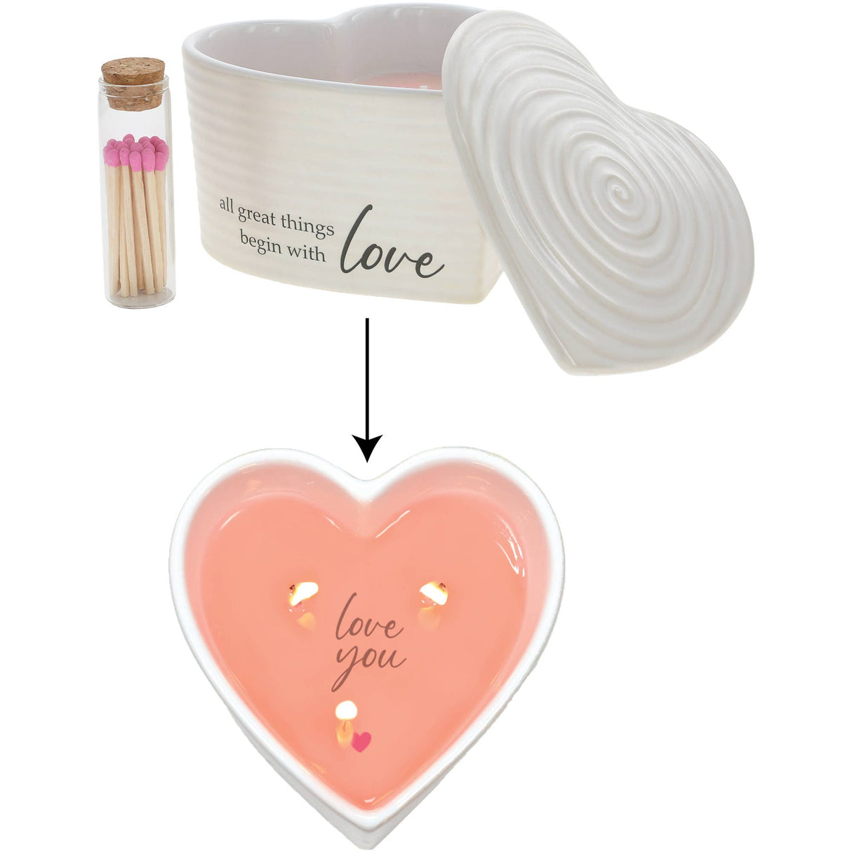 Love - 8 oz - Wax Reveal Triple Wick Candle