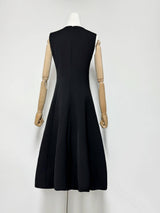 DR750Y Sleeveless 3D Floral Embroidered Elegant Long Dress