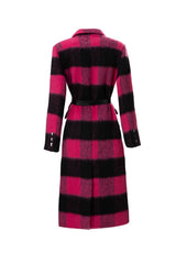 CT79 Women's Autumn/Winter Casual Warm Plaid Wool Coat