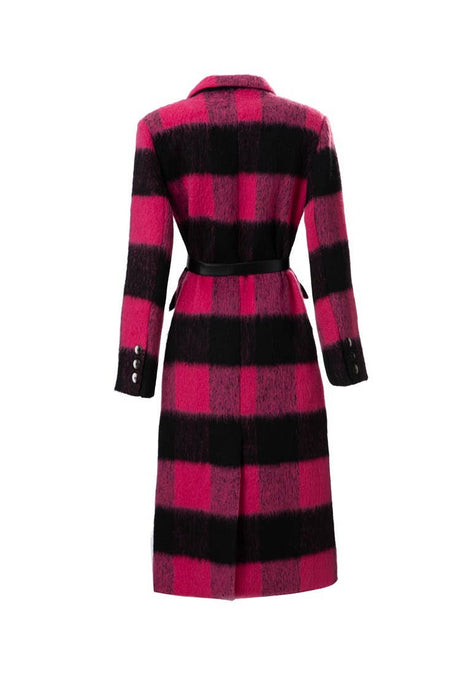 CT79 Women's Autumn/Winter Casual Warm Plaid Wool Coat