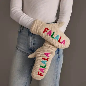 M-588 Beige Fa La La Knit Mittens