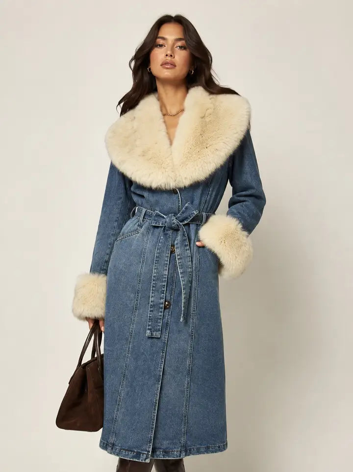 CLADC0031 Washed Blue-Cream Coat