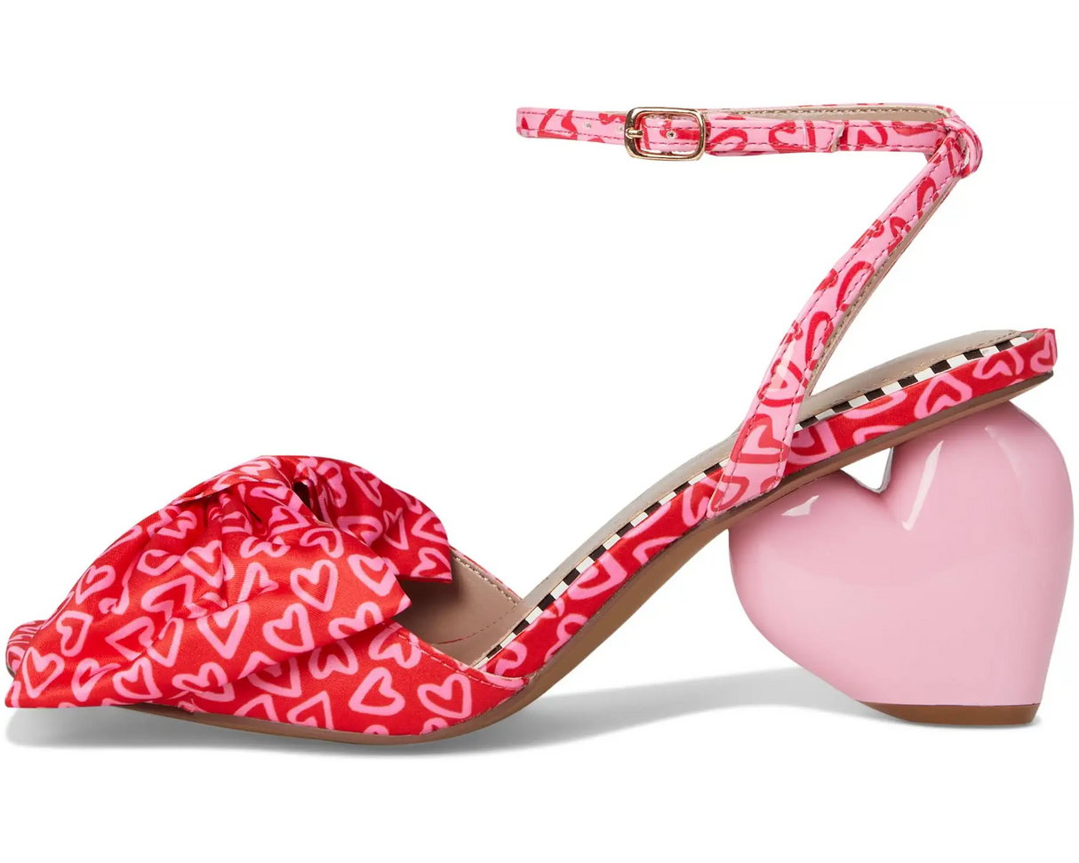 Betsy Johnson - Red Multi Heart Platform Heel