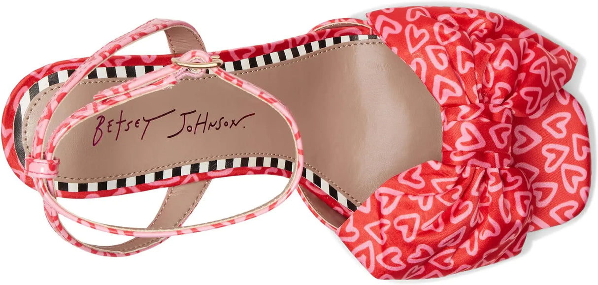 Betsy Johnson - Red Multi Heart Platform Heel