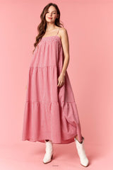 ID201061-01 Gingham Tiered Dress