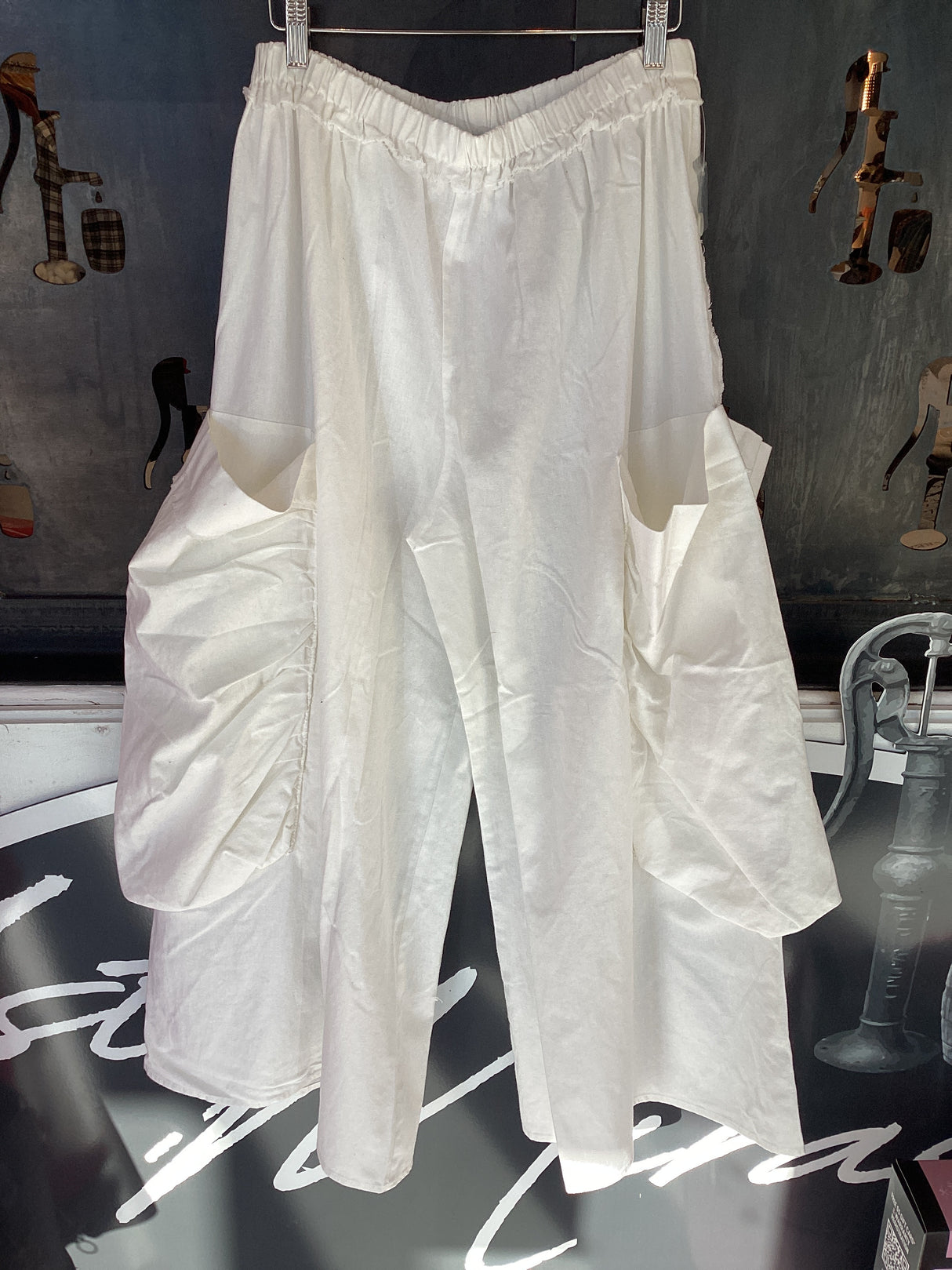 S21001 Wht Comfy Linen pants