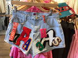 SH154 - Patch Denim Shorts