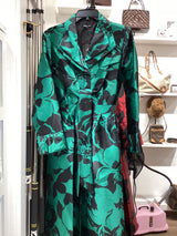 F22041 - BLK GREEN Double Collar Dress