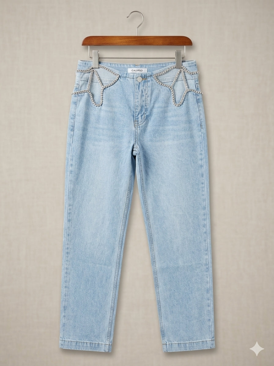 P30342 Denim w/ Rhinestone Hips