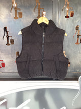 DZ23G452 Black/Wisteria corduroy vest