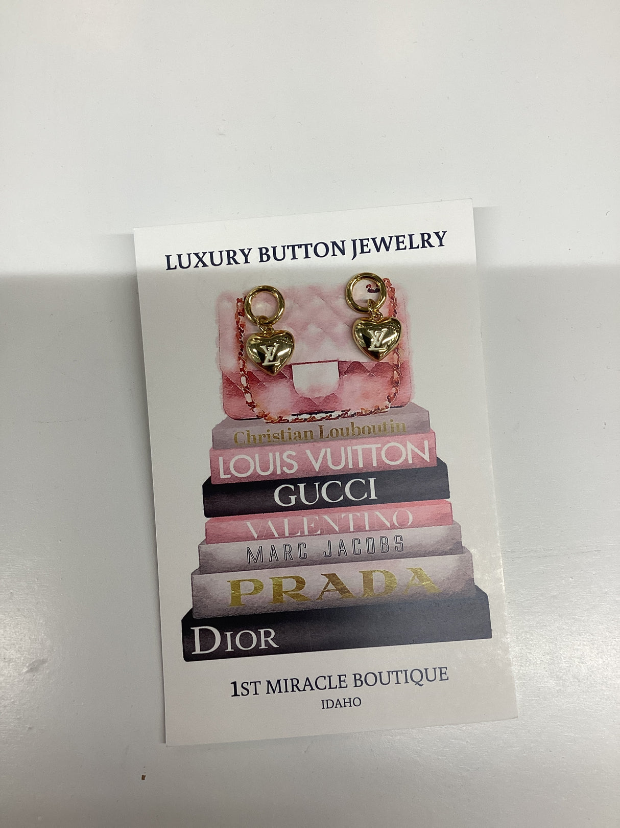 29M - LV Dangle Earrings w/Keychain Charms