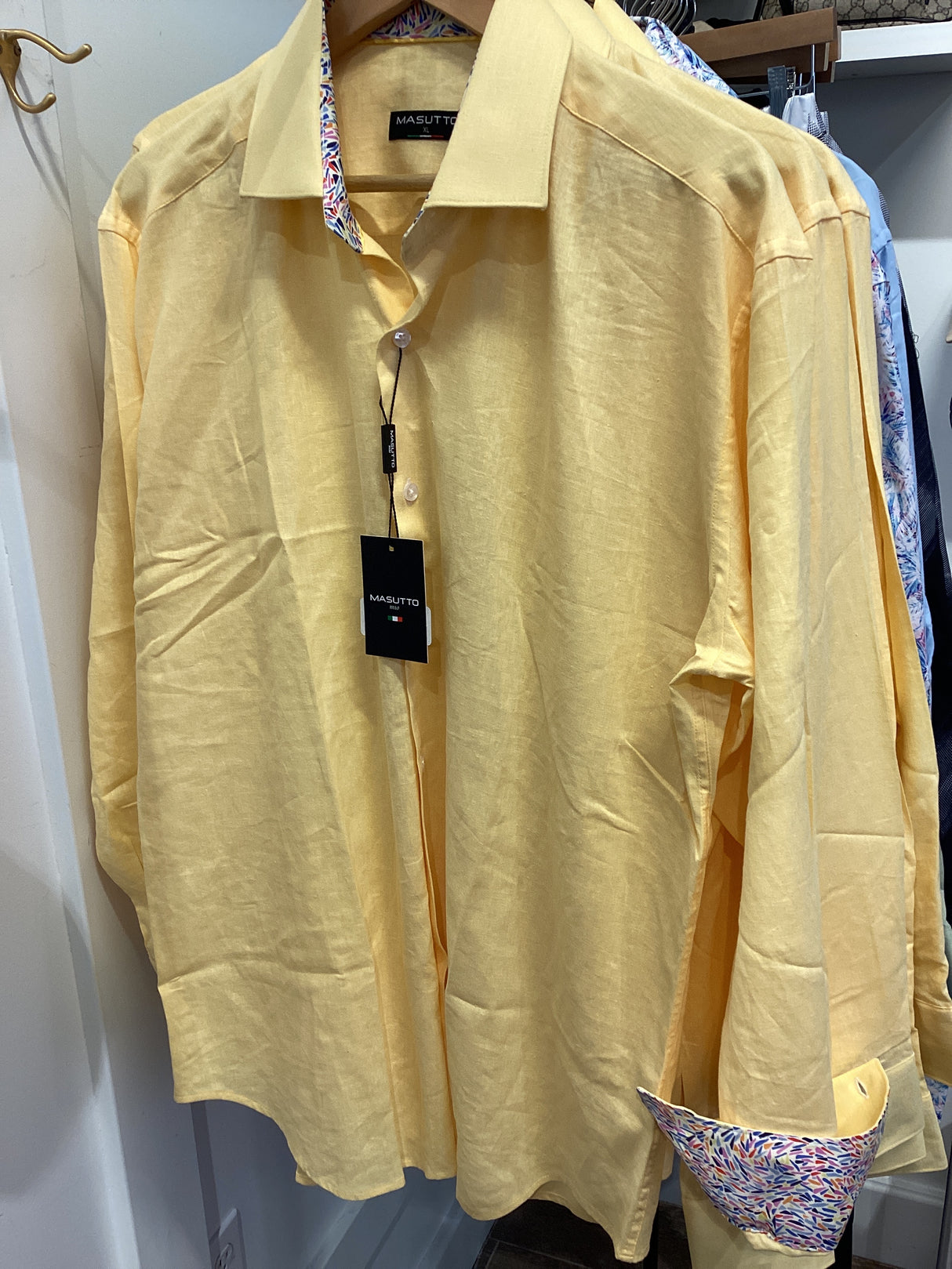 LIN/08 YELLOW LINEN LONG SLEEVE