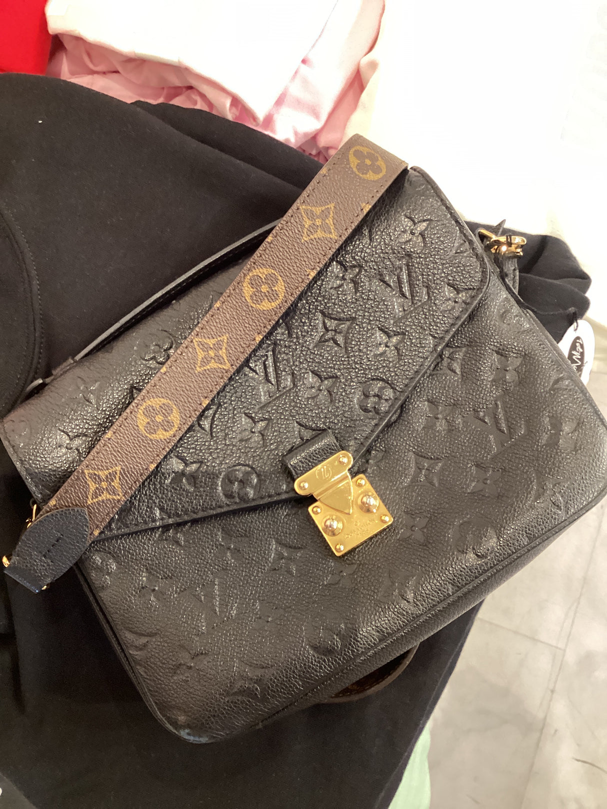 LV Black Matis bag with strap