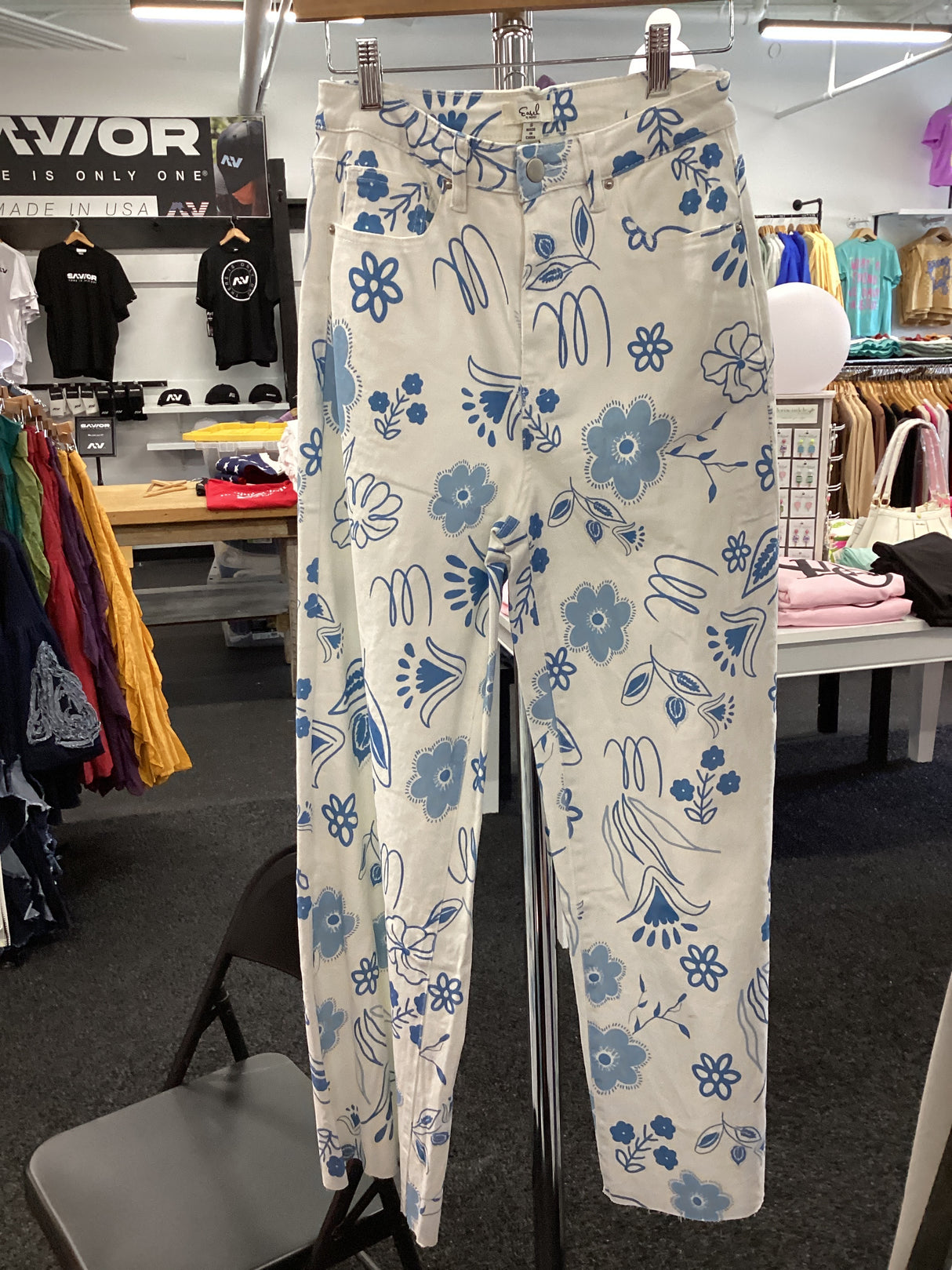 EB50281-1 Printed Wash Wide Leg