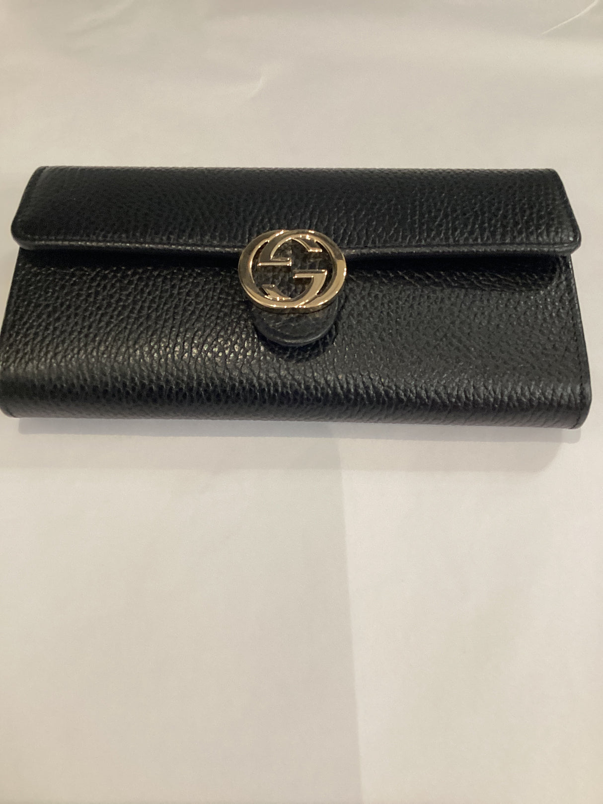 Gucci Brand New Black Icon Leather Gucci Wallet