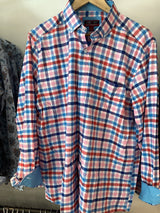 74-9305 XC4 Shirt-Blue/Red Multi Check by Johnston & Murphy