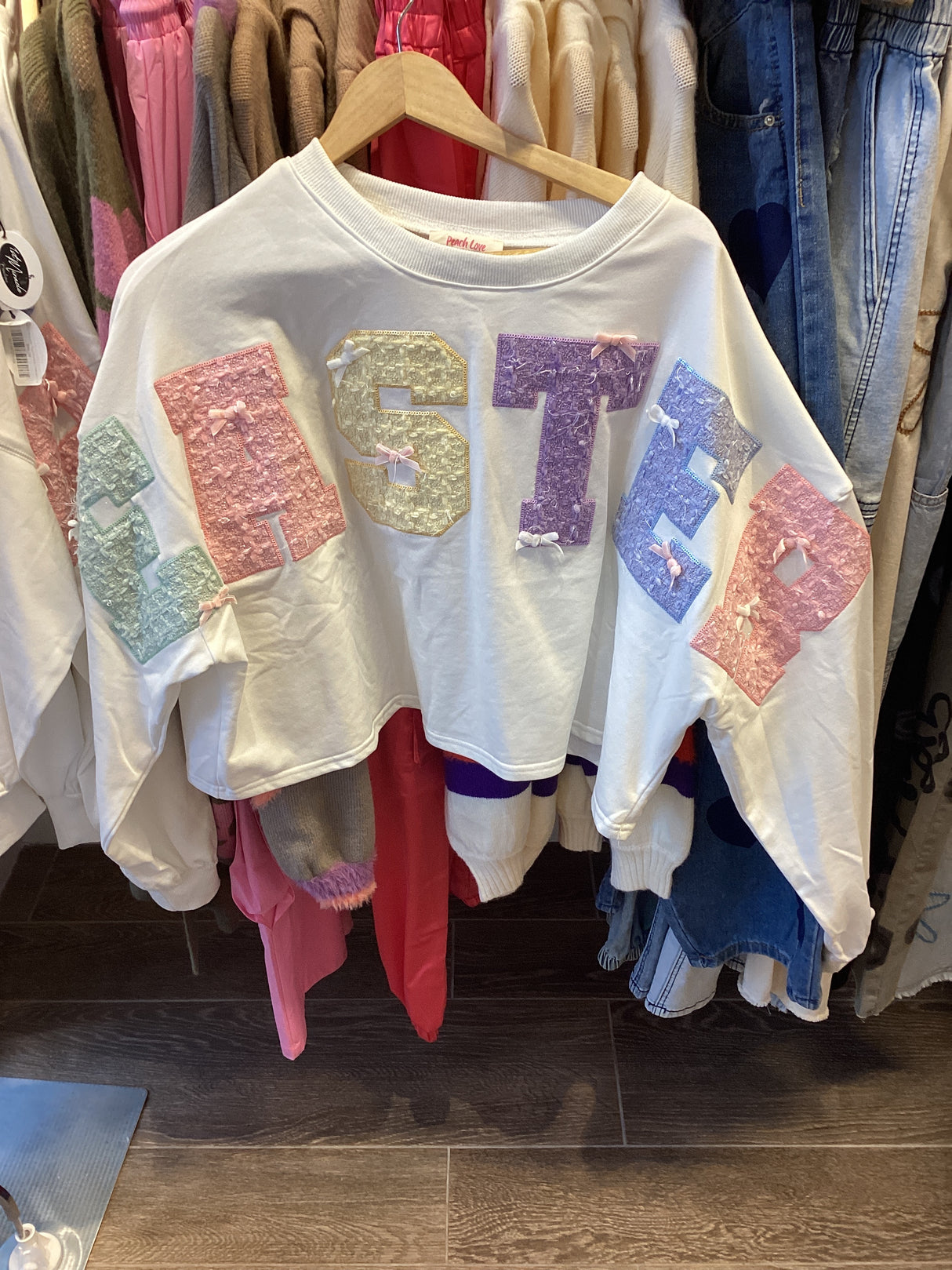 IKT39761-01 "Easter" Tweed Sweatshirt