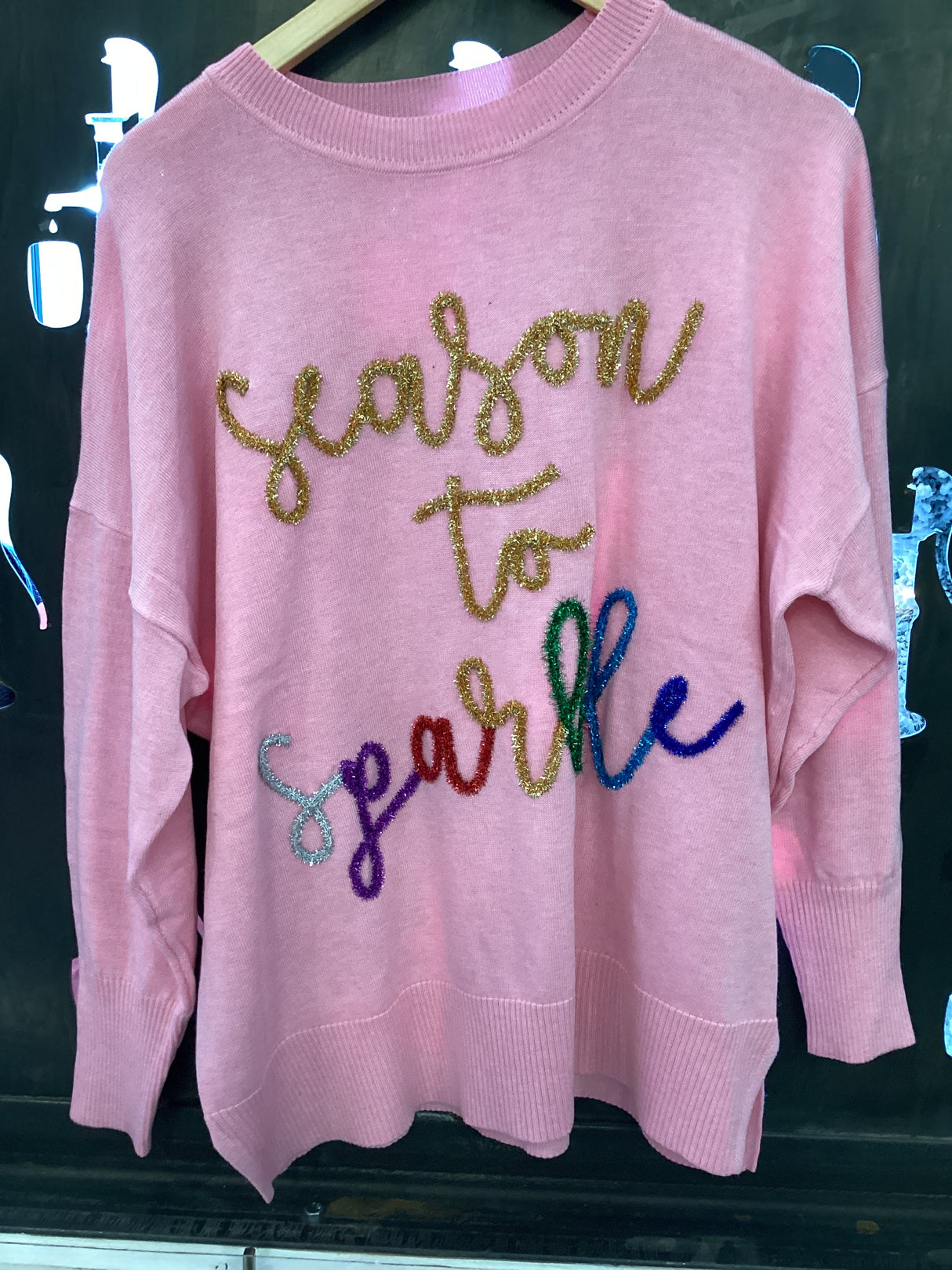 80140110RD SPARKLE SWEATER-RD